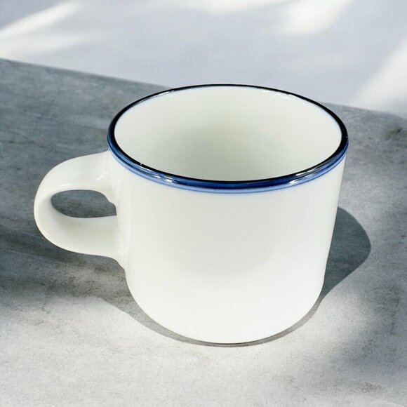 Dansk Concerto Allegro Blue Teacup And Saucer Set Mug Cup Portugal Ceramic White - Picture 6 of 16